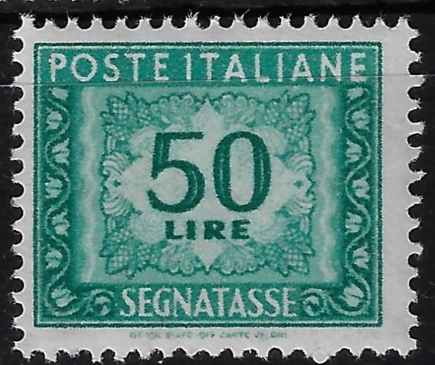 1957 Segnatasse Stelle Cifra £. 50
