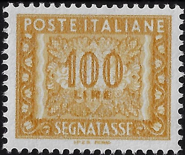 2000 Segnatasse Stelle Cifra £100 I.P.Z.S. Roma