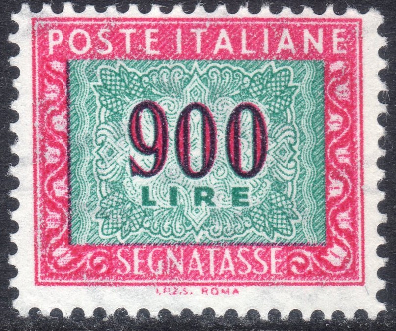 1984 Segnatasse Stelle Cifra £ 900 I.P.Z.S.