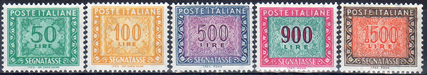 1955 Segnatasse Stelle Cifra Stelle £5-500