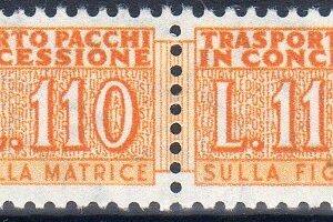 1960 Pacchi Concessione Stelle £ 110 giallo