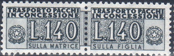 1960 Pacchi Concessione Stelle £ 140