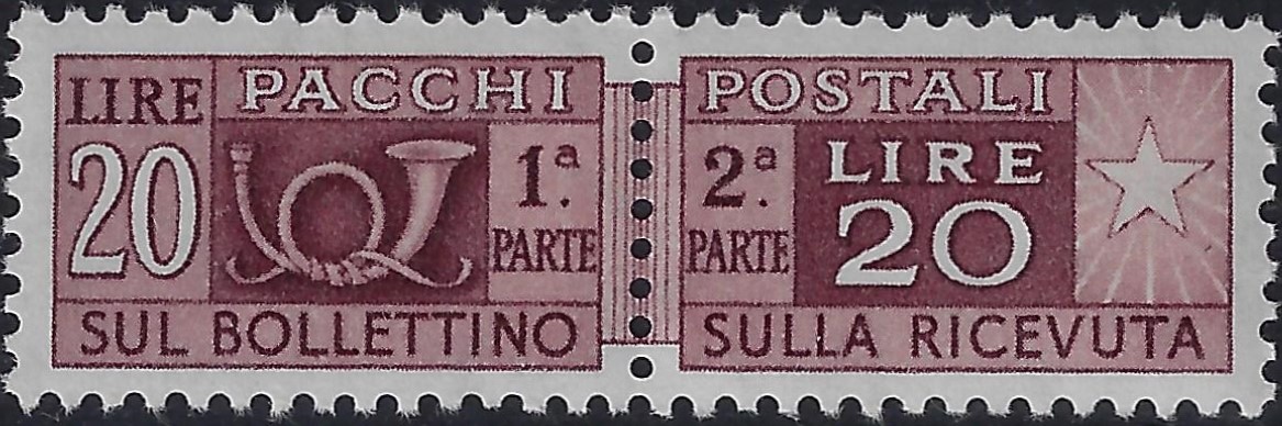 1955 Pacchi postali Stella £. 20
