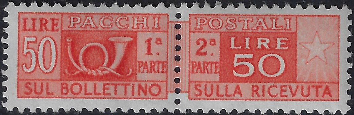 1955 Pacchi postali Stella £. 50