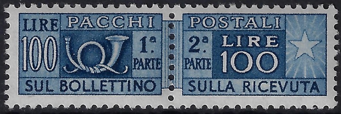 1955 Pacchi postali Stella £. 100
