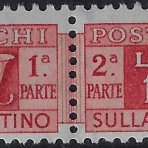 1955 Pacchi postali Stella £. 140