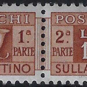 1955 Pacchi postali Stella £. 150