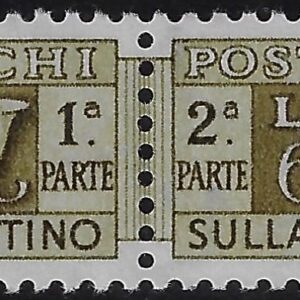 1955 Pacchi postali Stella £. 600