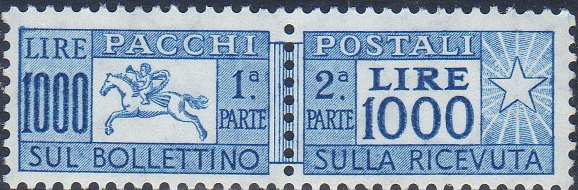 1955 Pacchi postali Stella £. 1.000