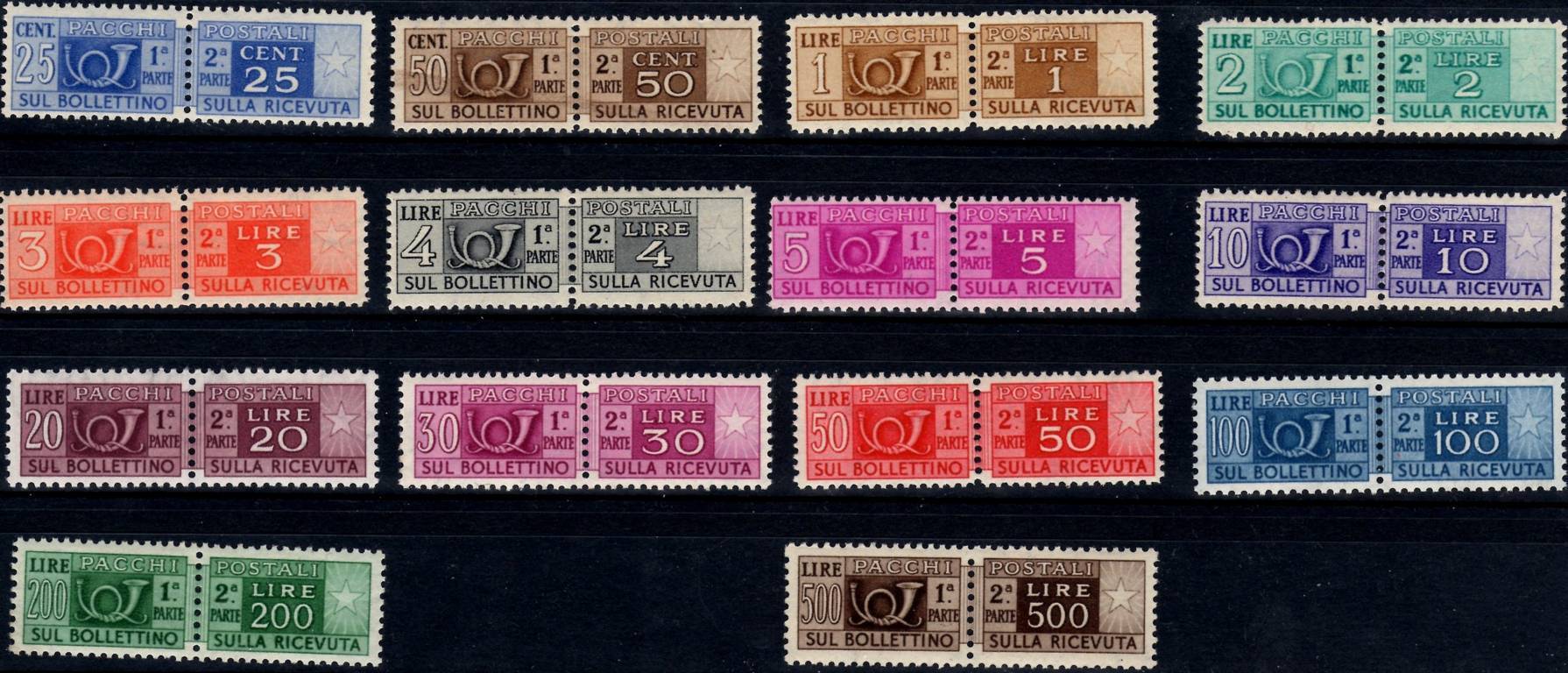 1946 Pacchi postali Corno di Posta