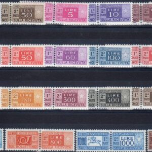 1955 Pacchi postali Stella Corno di Posta stelle