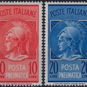 1958 Posta Pneumatica Stelle Minerva £. 10/20
