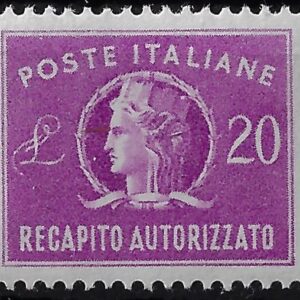 1955 Recapito Autorizzato Stelle Turrita £.20