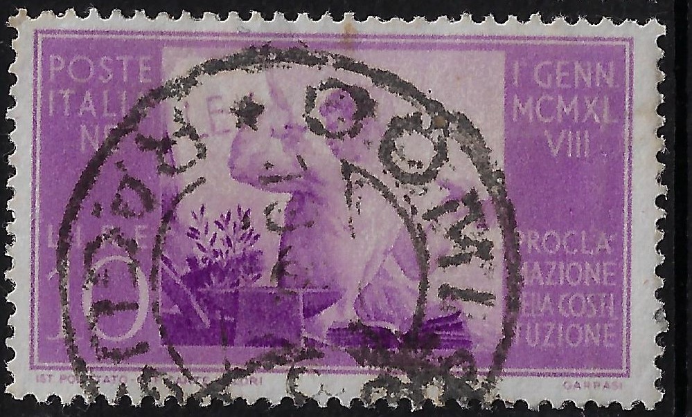 1948 £ 10 Proclamazione della Costituzione