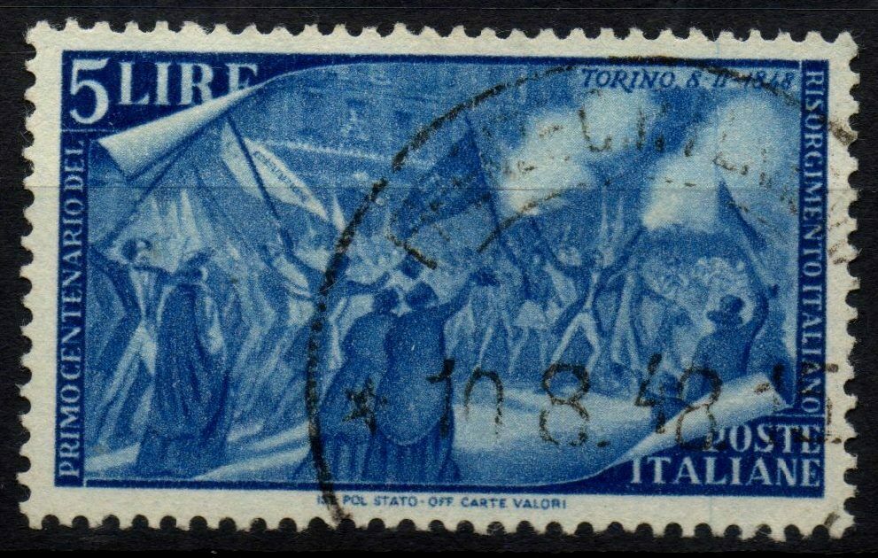1948 £ 5 Centenario del Risorgimento