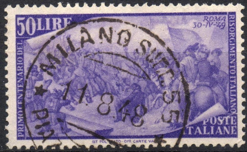 1948 £ 50 Centenario del Risorgimento