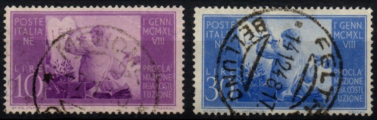 1948 Proclamazione della Costituzione serie completa