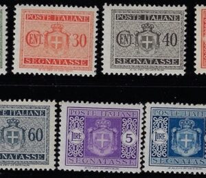 1946 Segnatasse stemma filigrana ruota