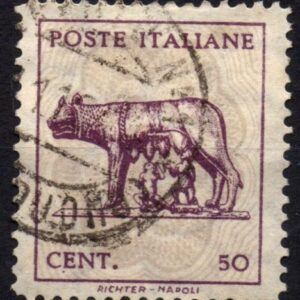 1944 Lupa Capitolina con filigrana