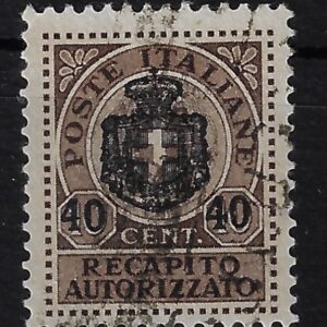 1945 Recapito Autorizzato 40 su 10 c bruno