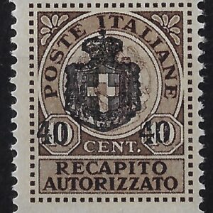 1945 Recapito Autorizzato 40 su 10 c bruno