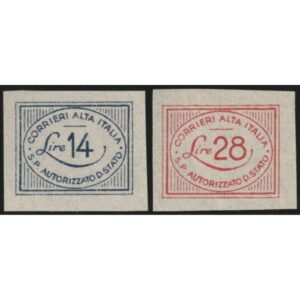 1945 CORALIT senza gomma e non dentellati