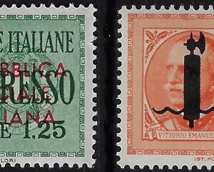 1943 Espressi sovrastampa Fasci