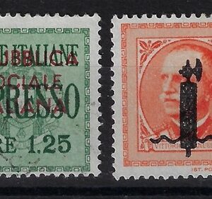 1943 Espressi sovrastampa Fasci