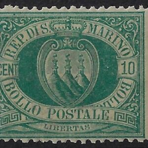1892-94 10 centesimi verde/azzurro