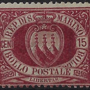 1892-94 15 centesimi carminio