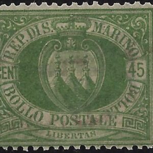 1892-94 45 centesimi verde oliva