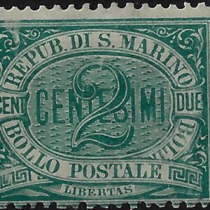 1877 2 centesimi verde