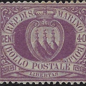 1877 40 centesimi lilla