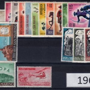 1961 Annata completa senza foglietti