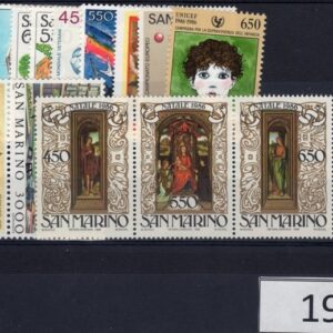1986 Annata completa senza foglietti