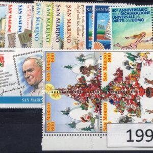 1998 Annata completa senza foglietti