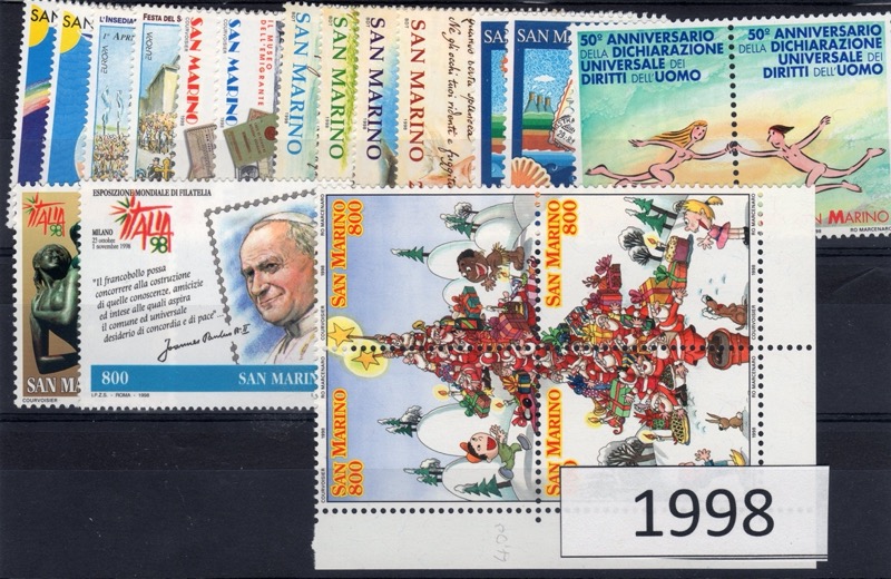 1998 Annata completa senza foglietti