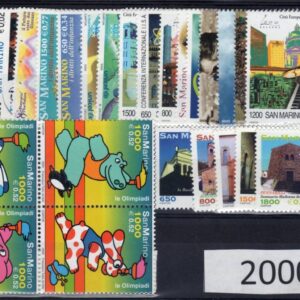 2000 Annata completa senza foglietti