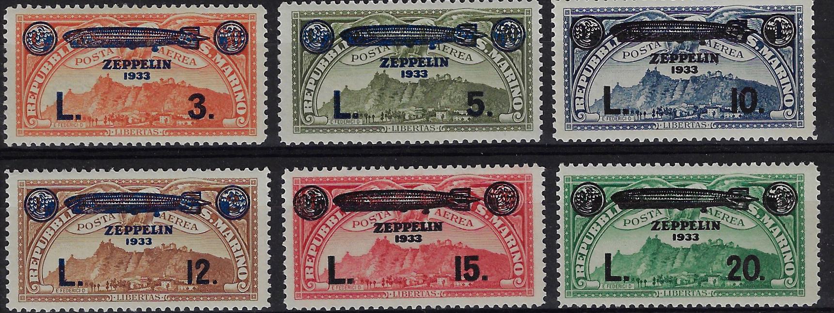 1933 posta aerea Dirigibile Graf Zeppelin