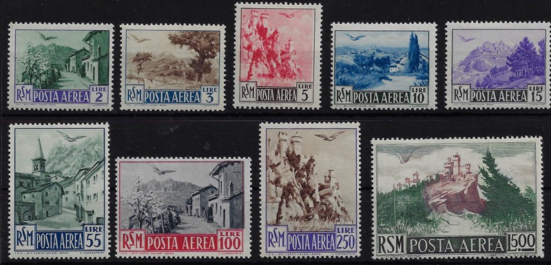 1950 posta aerea Paesaggi