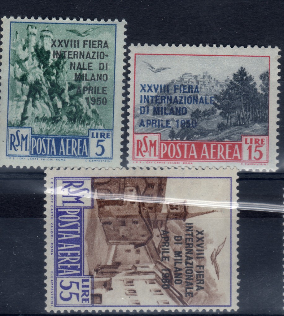 1950 posta aerea Sopr. Fiera Milano