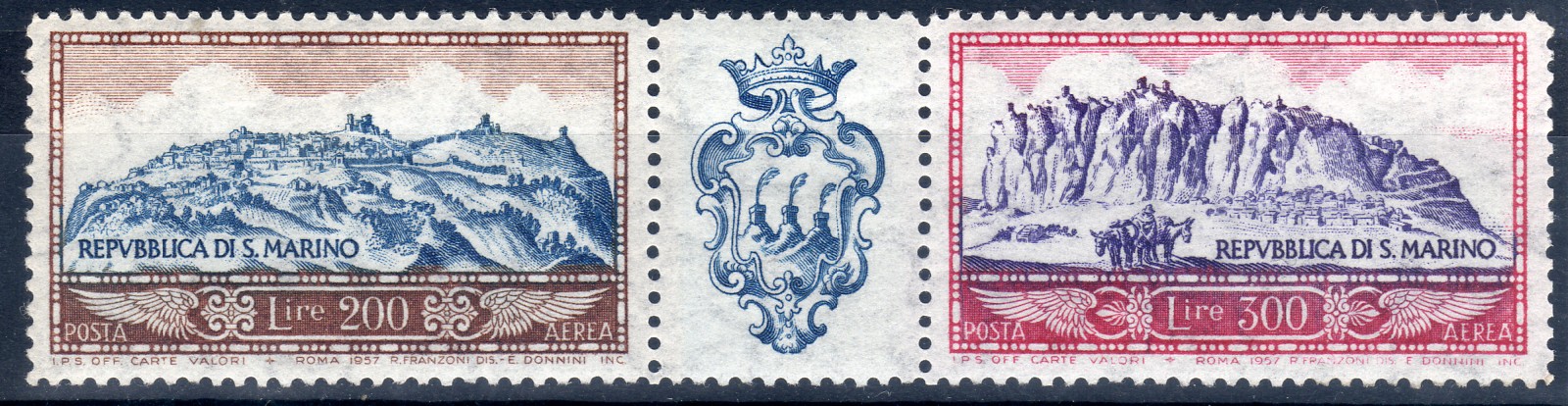 1958 posta aerea Trittico