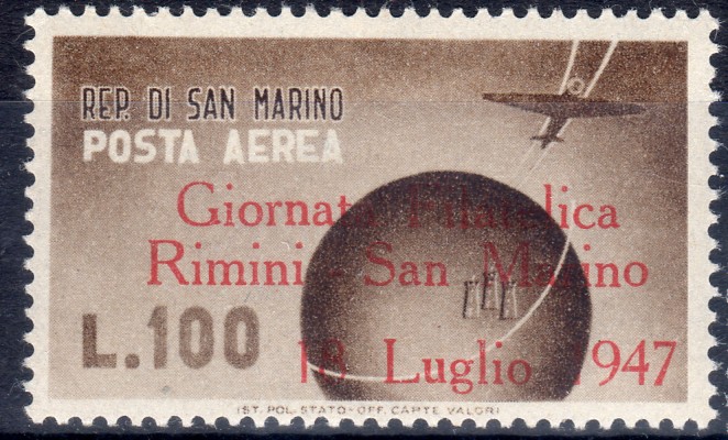 1947 posta aerea Soprastampato Giornata Filatelica