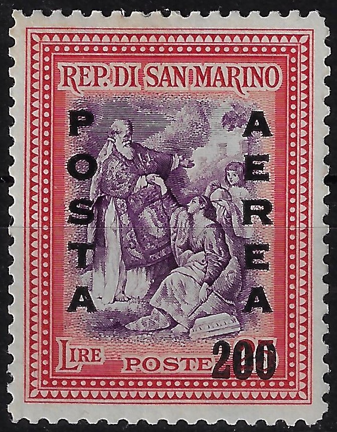 1948 posta aerea Soprastampato Posta Aerea Lire 200