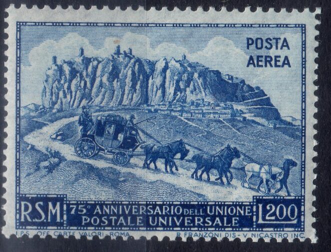 1950 posta aerea U.P.U. Lire 200