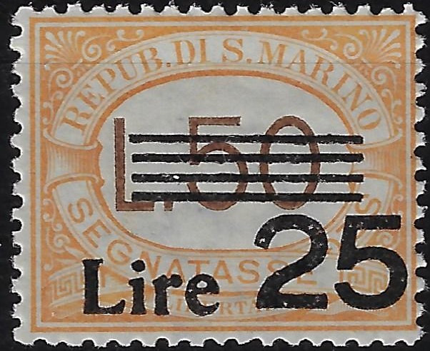 1943 Segnatasse Lire 25 su 50