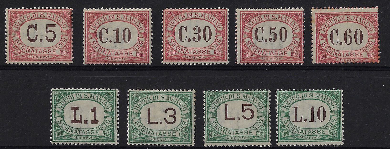 1924 Segnatasse Cifra in bruno - Colori del riquadro modificati