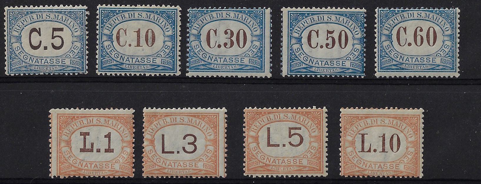 1925 Segnatasse Cifra in bruno - riquadro in nuovi colori