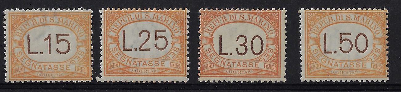 1927-28 Segnatasse Alti valori - cifre in carattere bastoncino