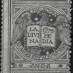 1921 Dante non Emesso decentrato